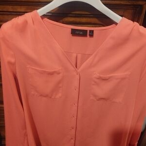Apt 9 coral button up